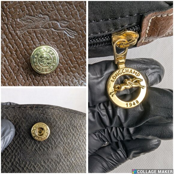 Authentic Longchamp Nylon Shoulder Handbag Black – Le Pliage Style, Must See! - Picture 5 of 14